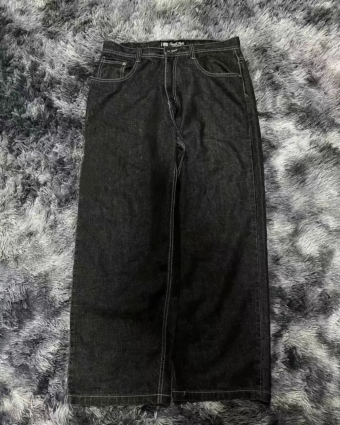 Y2K Fashion Jeans Men Women Letter Embroidery American Harajuku Straight Wide Leg Pants Hip Hop Retro Joker Casual Couple Jeans